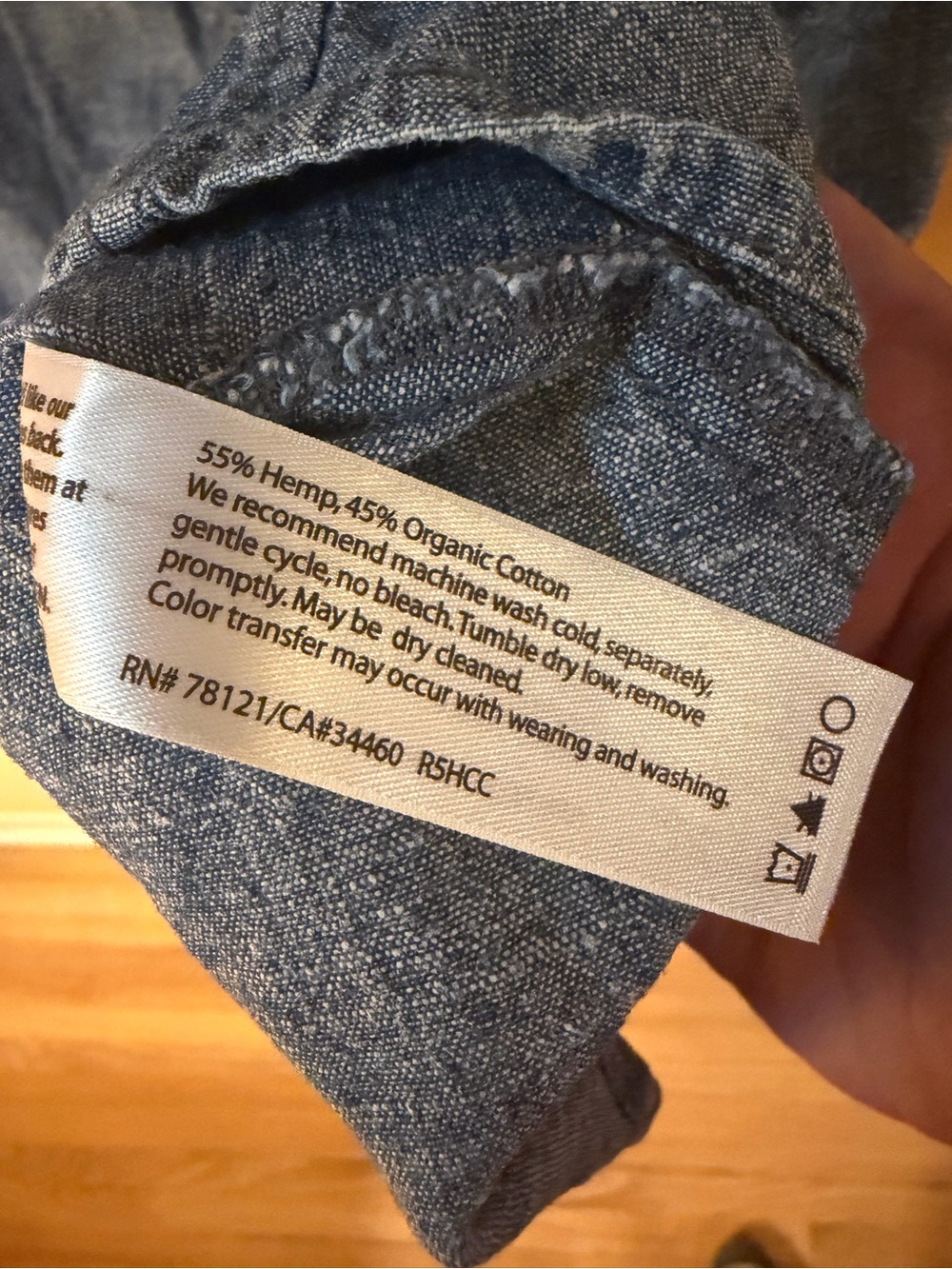 Eileen Fisher Denim Colored Tunic Dress - Picture 5 of 5